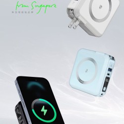 贈專用配件包【ANFAST】新加坡 AF-P10MS 幻界PD20W極磁多功能行動電源