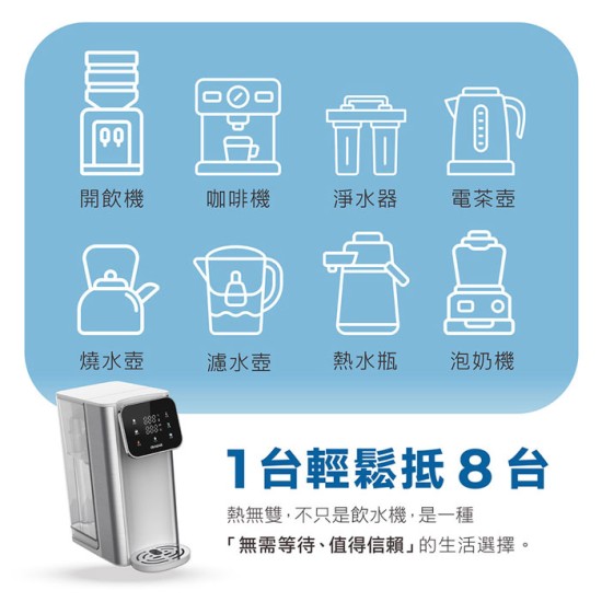 【AIWA 愛華】AW-RE40UF 熱無雙超濾瞬熱式淨飲機 可生飲 標配(內含一顆濾芯)