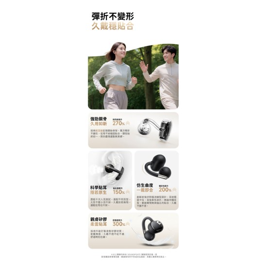 【SoundPeats】Clip1 (開放式耳機 X 杜比音效｜12mm 雙磁大動圈｜耳夾式耳機)
