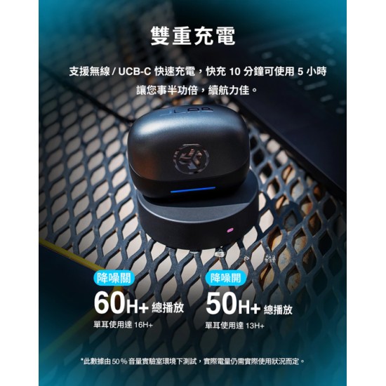 【JLab】Epic Pods ANC 降噪真無線藍牙耳機 ( 台灣總代理 - 原廠公司貨 )