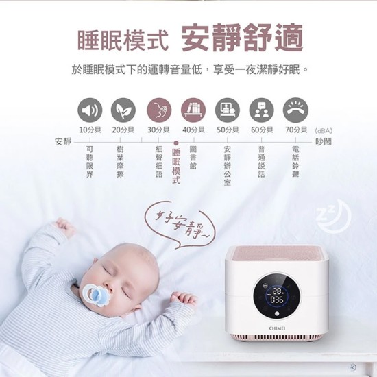 【奇美 CHIMEI】AP-01UNWH 桌上型智慧空氣清淨機 除甲醛 活性碳濾網