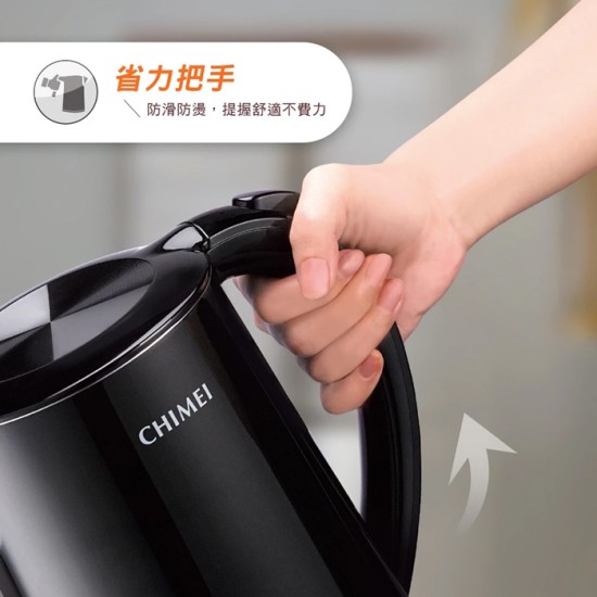 【奇美 CHIMEI】 KT-17STC0 彩屏溫控快煮壺 1.7L 304不鏽鋼 彩色圖示觸控 雙層防燙 快煮壺
