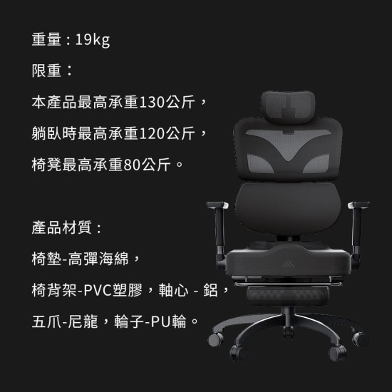 【未來實驗室】7D人體工學躺椅(尼龍五爪) Afloat零重力工學椅 電競椅 躺椅 電腦椅 辦公椅 人體工學椅 【未來實驗室】7D人體工學躺椅(尼龍五爪) Afloat零重力工學椅 電競椅 躺椅 電腦椅 辦公椅 人體工學椅