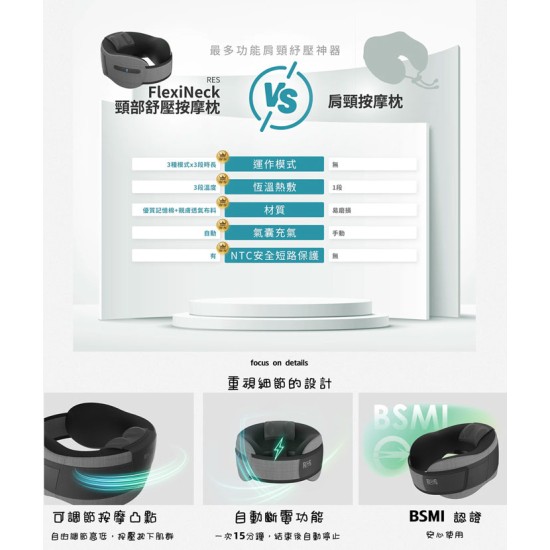 酷樂館【未來實驗室】FlexiNeck 頸部舒壓按摩枕 恆溫熱敷 按摩頸部 氣囊 U型包覆 輕巧無線 酷樂館【未來實驗室】FlexiNeck 頸部舒壓按摩枕 恆溫熱敷 按摩頸部 氣囊 U型包覆 輕巧無線