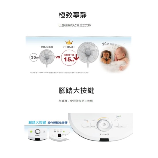 ★ 贈 7-11 超商禮卷 100 元 ★【奇美 CHIMEI】DF-14B0S1 14吋DC微電腦溫控節能風扇 風扇 電扇 立扇 ★ 贈 7-11 超商禮卷 100 元 ★【奇美 CHIMEI】DF-14B0S1 14吋DC微電腦溫控節能風扇 風扇 電扇 立扇