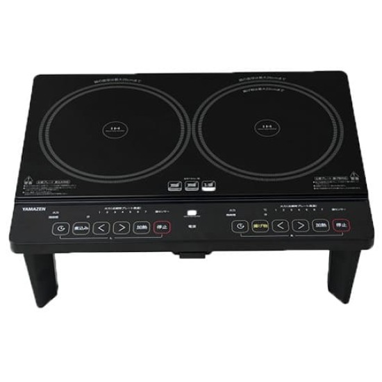 【山善YAMAZEN】YES-WL1465TW 雙口IH電磁爐 1400W 7段火力 腳架 桌上型｜現貨 免運 公司貨