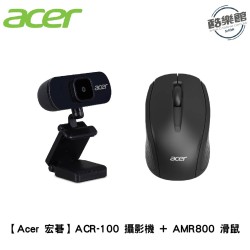 【Acer 宏碁】ACR-100 1080P 網路視訊攝影機 + AMR800 抗菌無線滑鼠